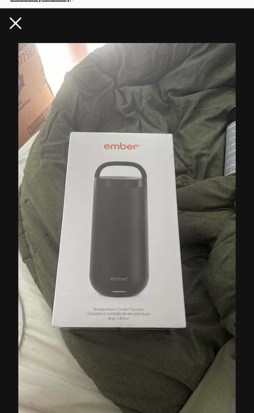 Ember CM21XL17AM Temperature Control Tumbler, 16 oz - Black 810011402508